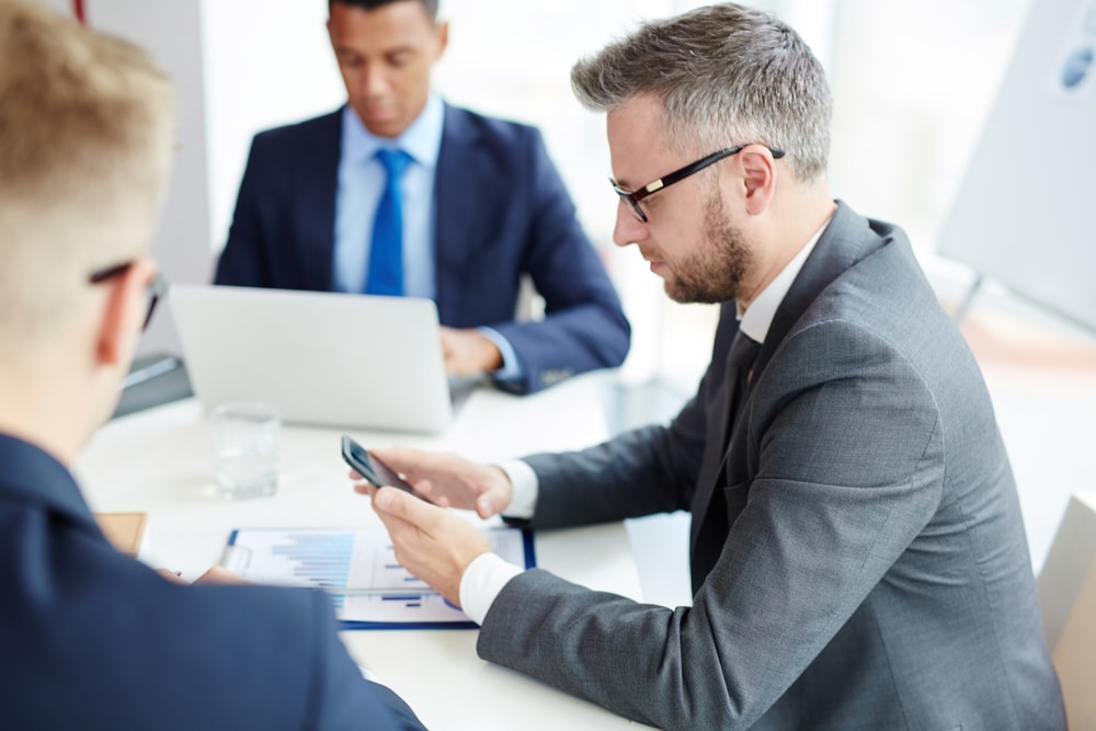 Businessman in business meeting